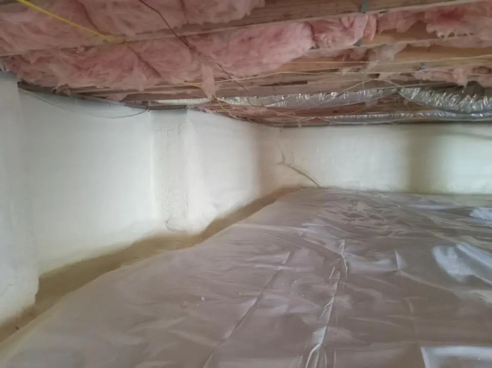 Crawl space encapsulation with closed-cell spray foam for Spray Foam Roofing in South Valley